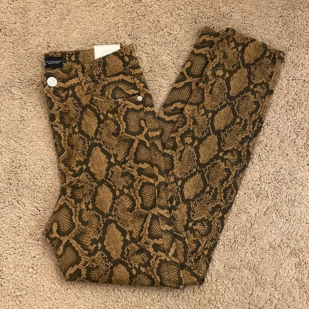 ZARA snakeskin print skinny pants/jeans